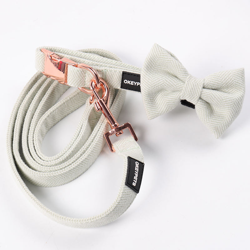 Oem Custom Dog Collar Soft Blank Green Cotton Quick Release Buckle Adjustable Dog Collar For Small Medium Breed