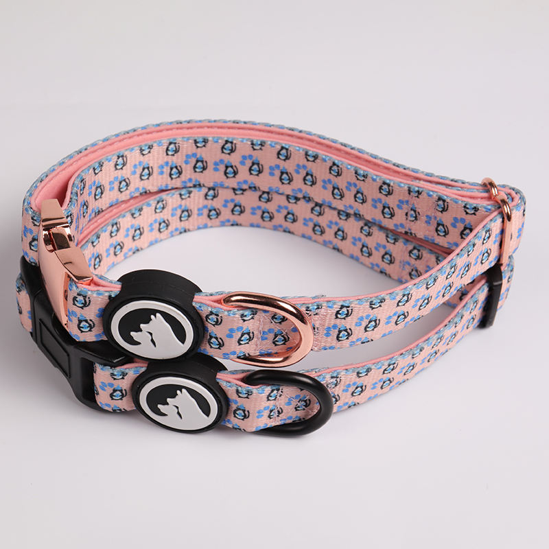 Bulk Custom Pattern Designer Padded Printing Pet Dog Collar And Lead Set Luxury