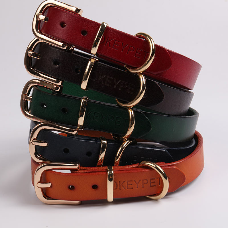 Manufacture Supply All Season Multiple Colors Fashion Soft Comfortable Dog Leather Collar