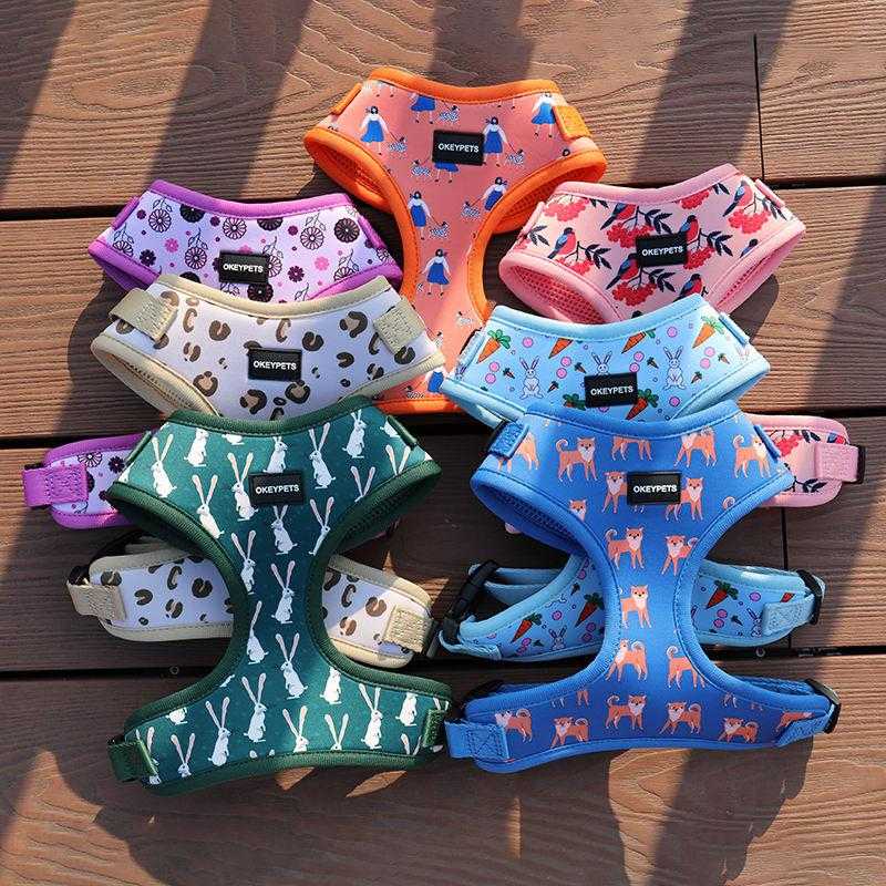 Dog Harness Neoprene No Pull Breathable Mesh Dog Harnesses With Padded Vest