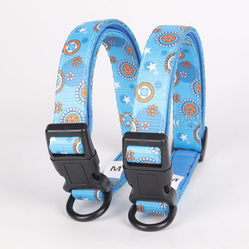Pet Supplies Custom Design Adjustable Christmas Dog Pet Collars,Heavy Duty Reflective Padded Handle Nylon Dog Collar