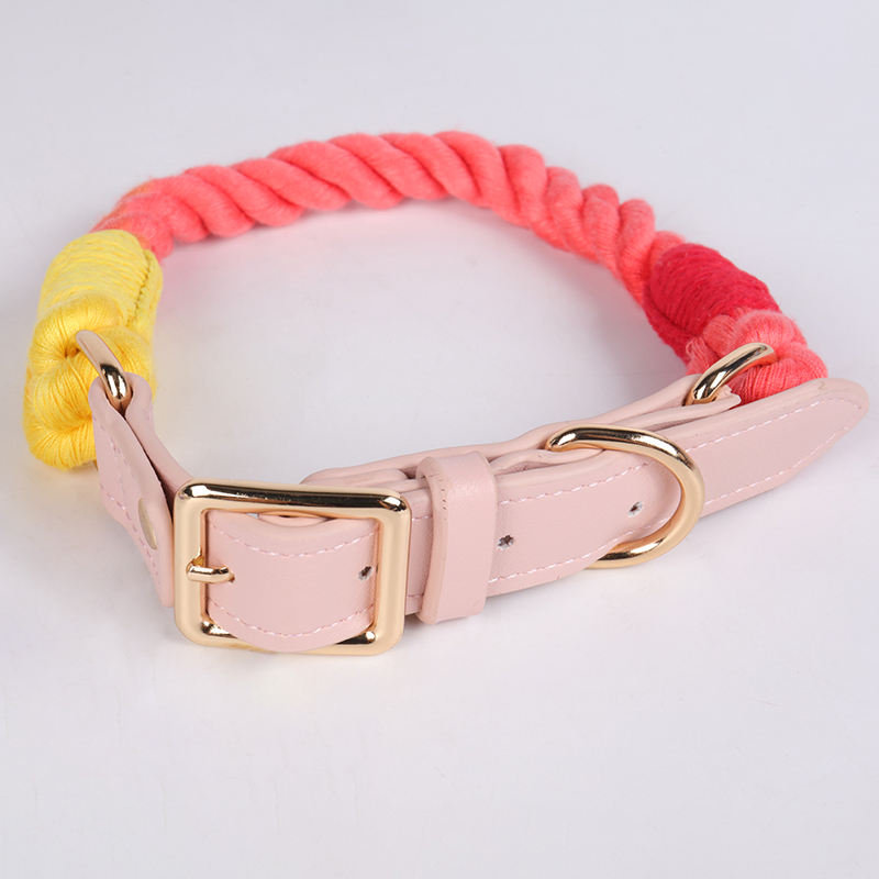Manufacturer Wholesale Adjustable Pink Blue Orange Pet Dog Plaid Neoprene Collar.
