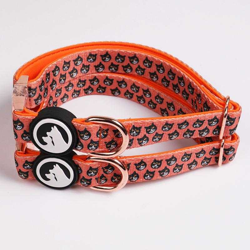 Wholesale Custom Logo Print Luxury Designer Dog Collar Running Soft Blue Dog Collars