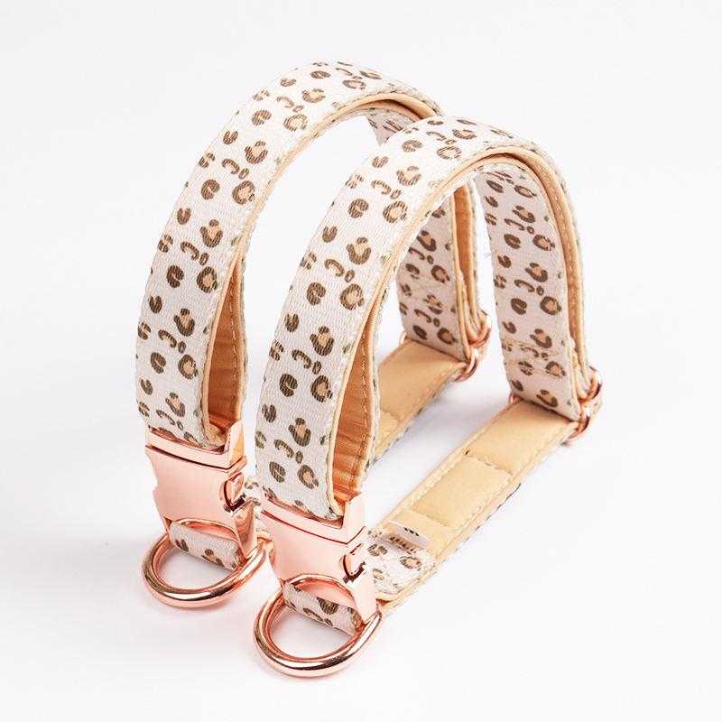 Wholesale Custom Logo Print Luxury Designer Dog Collar Running Soft Blue Dog Collars