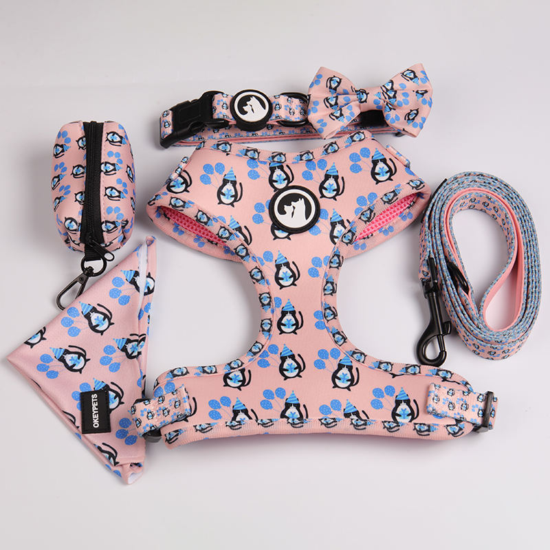 Personalised Logo Custom Durable Adjustable Printed Feature Soft Mesh Reflective Service Strong No Pull Harness For Dog