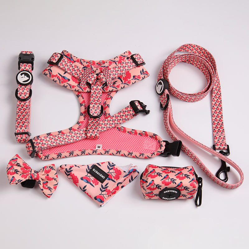 Custom Pattern Pet Cat Neck Collar Luxury Designer Padded Small Dog Collar