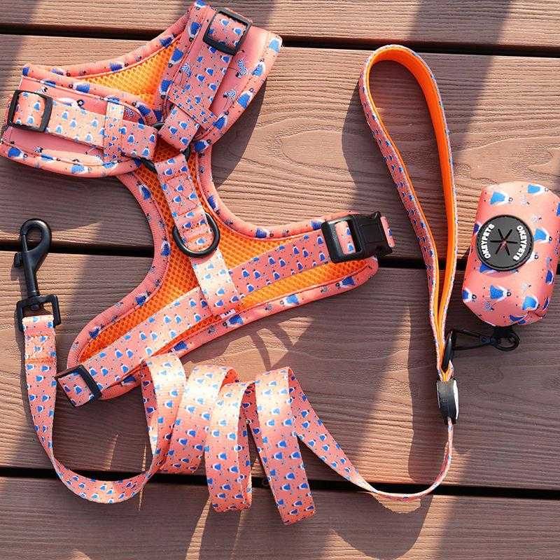 Custom Dog Harness No Pull Soft And Breathable Sublimation Neoprene Printing Dog Harness