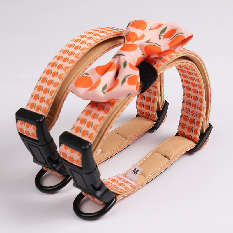 Oem/odm Dog Toys Adjustable Personalized Pet Accessories Print Quick Release Padded Polyester Pattern Dog Collar Set
