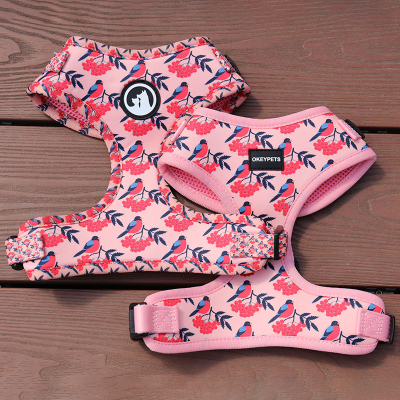 Popular Frenchie Dog Chest Harness Vest Fancy No Pull Pink Camo Dog Harness For Walking Dogs