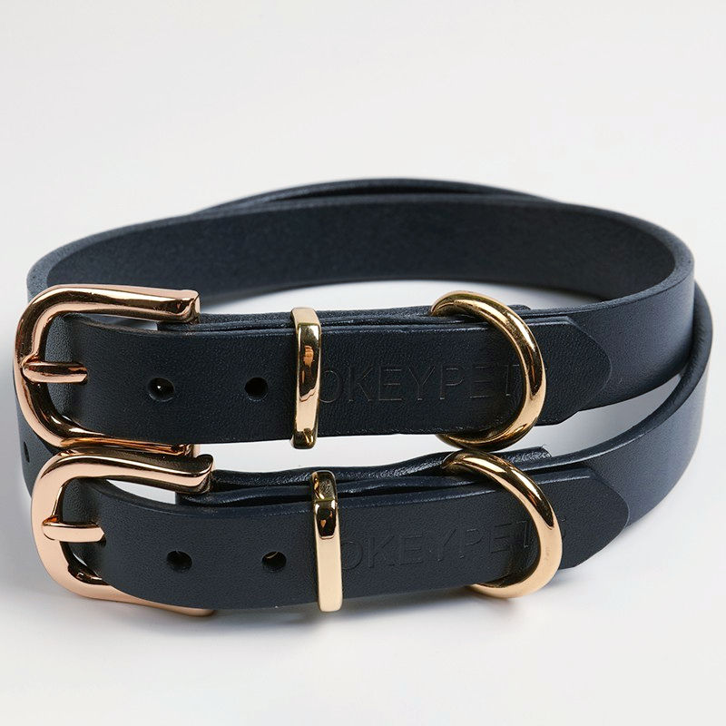 Multi-size Custom Colors Comfortable Heavy Duty Durable Adjustable Smooth Leather Dog Collar