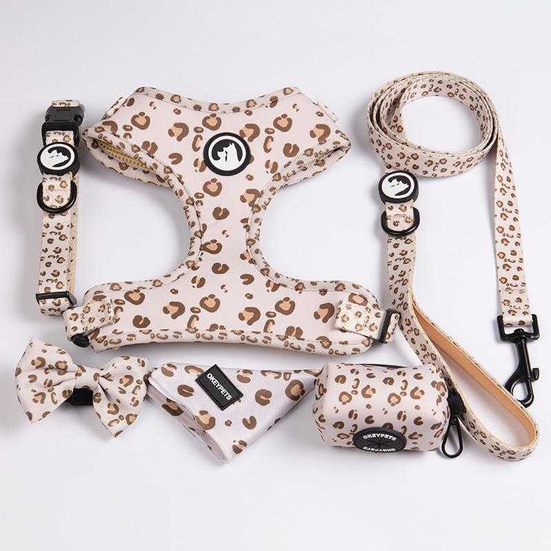 Luxury Custom Lightweight & Comfortable Polyester No-pull Durable Dog Harness Leash Collar Set