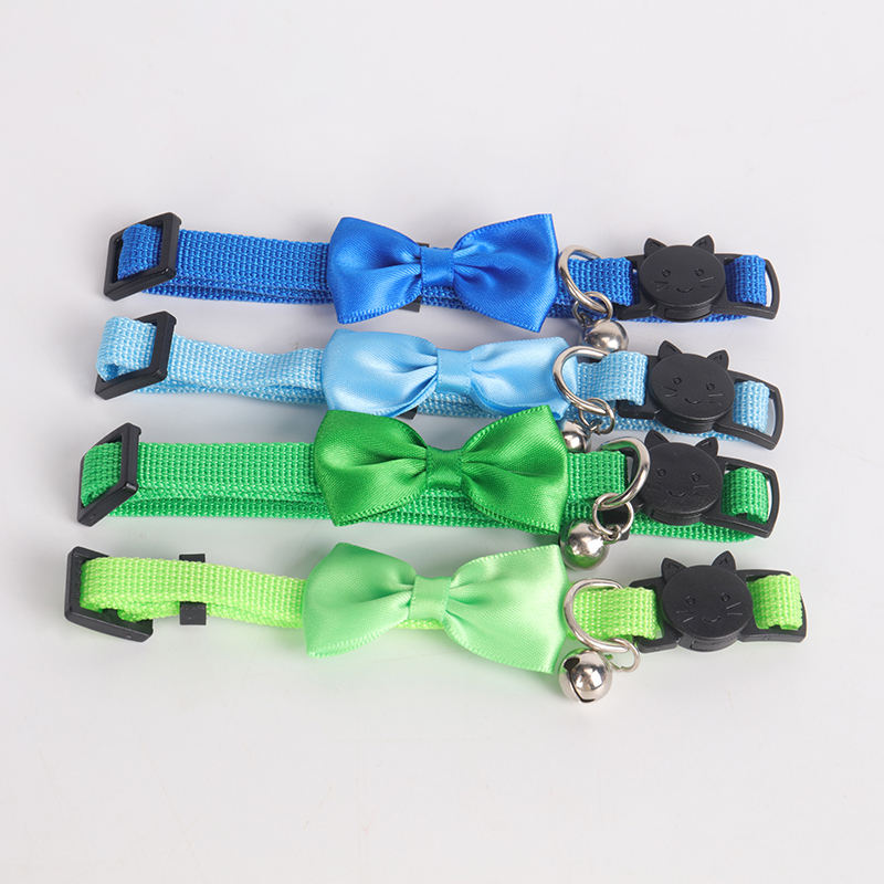 Custom Classic Cheap Polyester Best New Colors Breakaway Bell Manufacturer Adjustable Cat Dog Collar Pet Collars