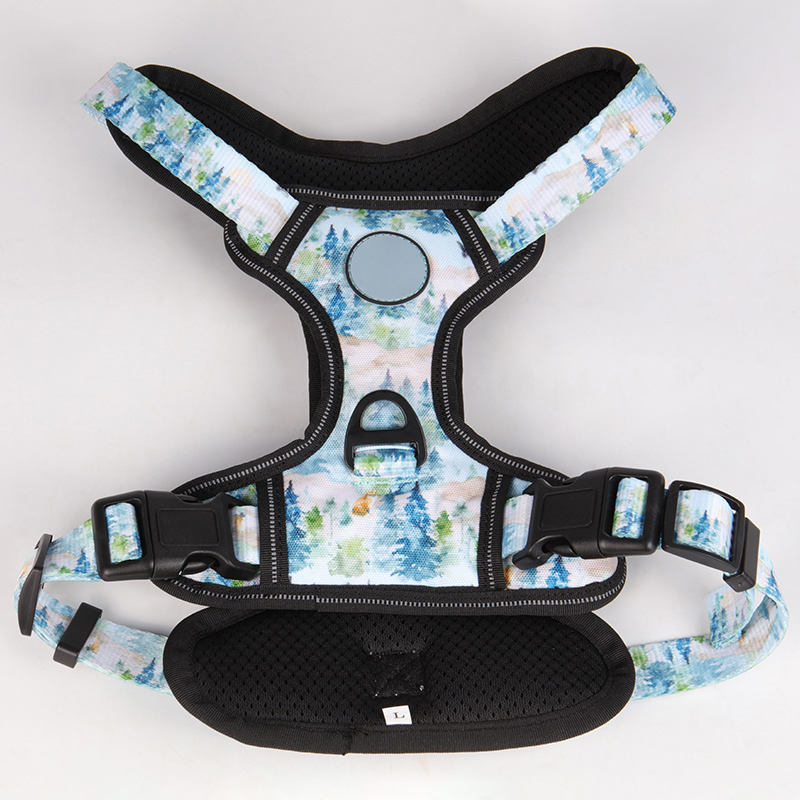 Reflective Dog Harness Vest Cute High Duty Weight Nylon Oxford Pet Harness With Oem Logo