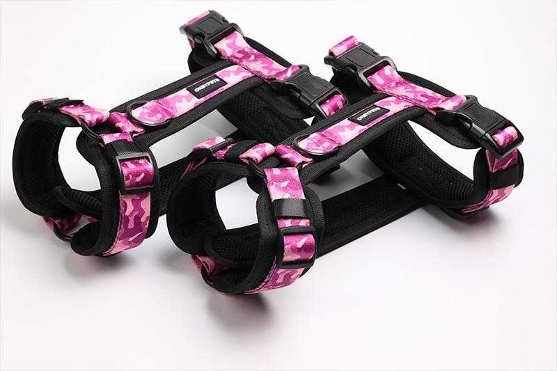 Oxford Fabric Adjustable Quick Release Reflective Service Dog Harness No Pull Pet Harness Vest With Handle