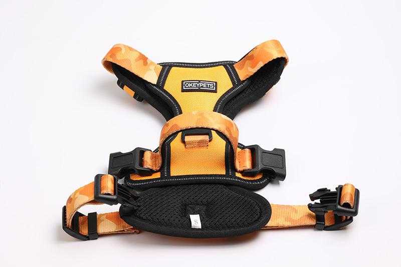 Oxford Fabric Adjustable Quick Release Reflective Service Dog Harness No Pull Pet Harness Vest With Handle