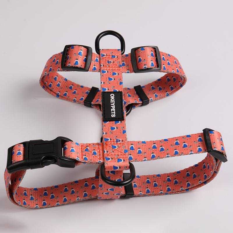 Custom Szie Multi-colors Safety Anti Pulling Sublimation Puppy Vest Dog Harness Leash Set