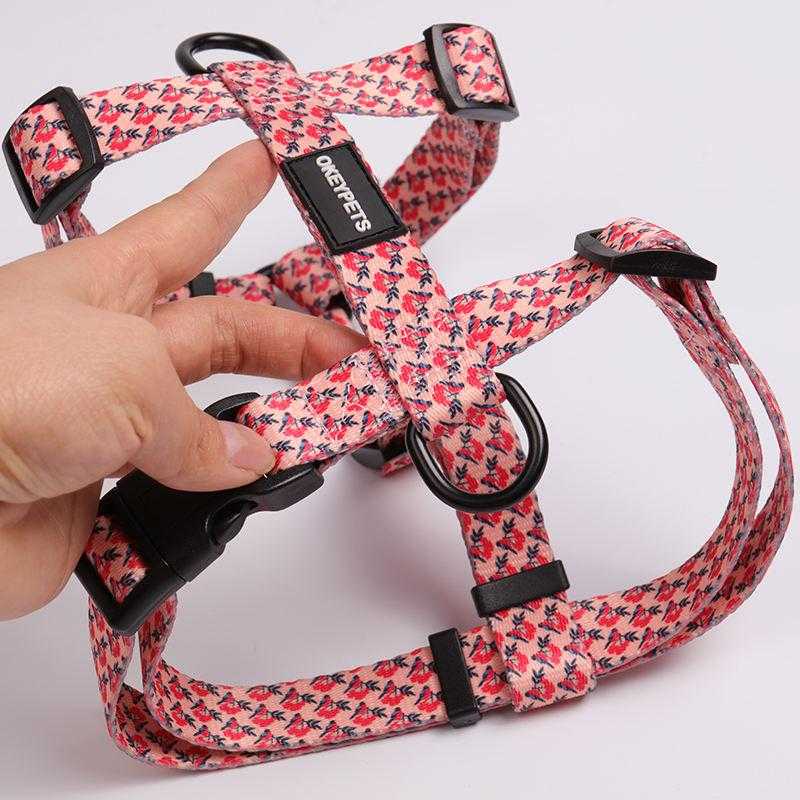 Polyester Dog Harness Custom Pattern Cute Dog Leash And Harness With Sublimation Blanks Logo