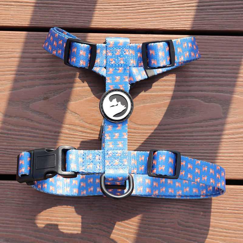 Polyester Dog Harness Custom Pattern Cute Dog Leash And Harness With Sublimation Blanks Logo
