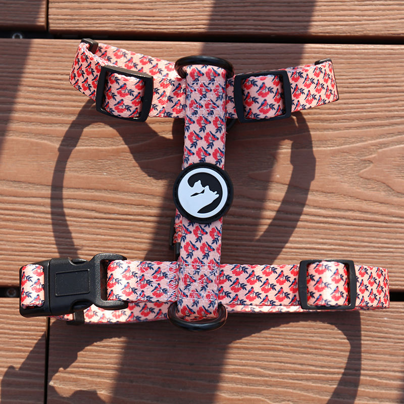 Polyester Dog Harness Custom Pattern Cute Dog Leash And Harness With Sublimation Blanks Logo