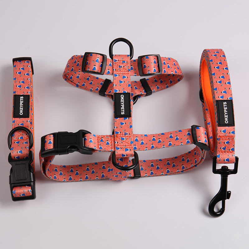 Dog Harness Collar Leash Pet Supplies Polyester No Pull Adjustable Dog Harness