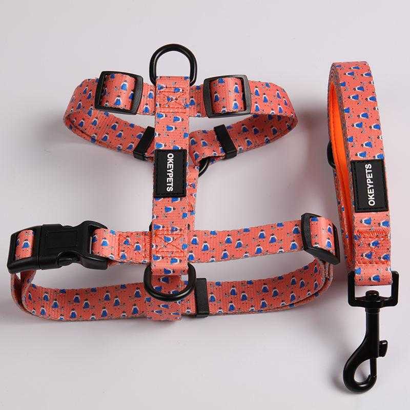 Dog Harness Collar Leash Pet Supplies Polyester No Pull Adjustable Dog Harness