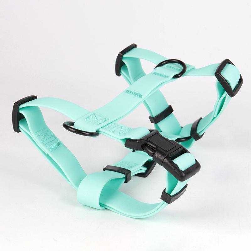 100% Environmentally Sport Adjustable Comfortable Soft Pvc Coated Webbing Waterproof Dog Harness