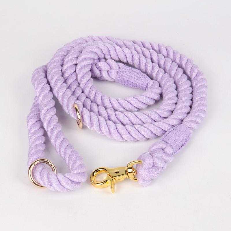 Metal Accessories Personal Label Handmade Hands Free Dog Leash Waist Strong Heavy Duty Cotton Dog Lead Leash