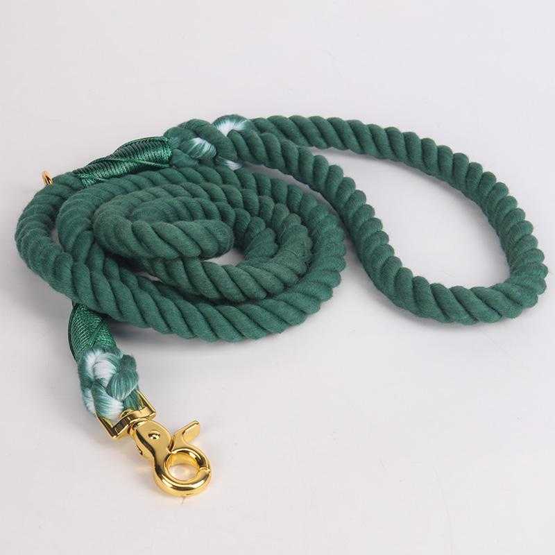 Customized Colour Strong Large Breed Cotton Handmade Hands Free Dog Leash For Two Dogs