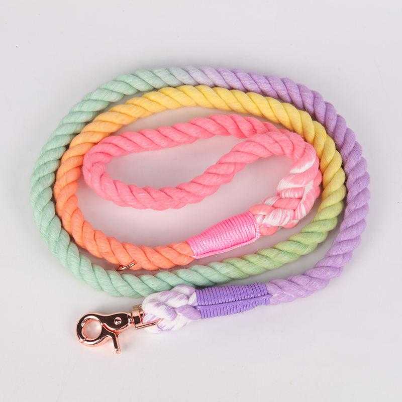 Customized Luxury Cotton Handsfree Hands Free Hand-free Rope Dog Leash Pet Dog Leashes