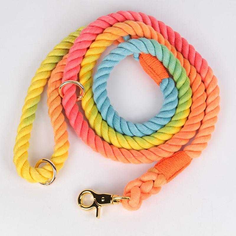 Custom Also Handmade Cotton Rope Hot Selling Dog Hands Free Leash With Style In Stock Low Moq