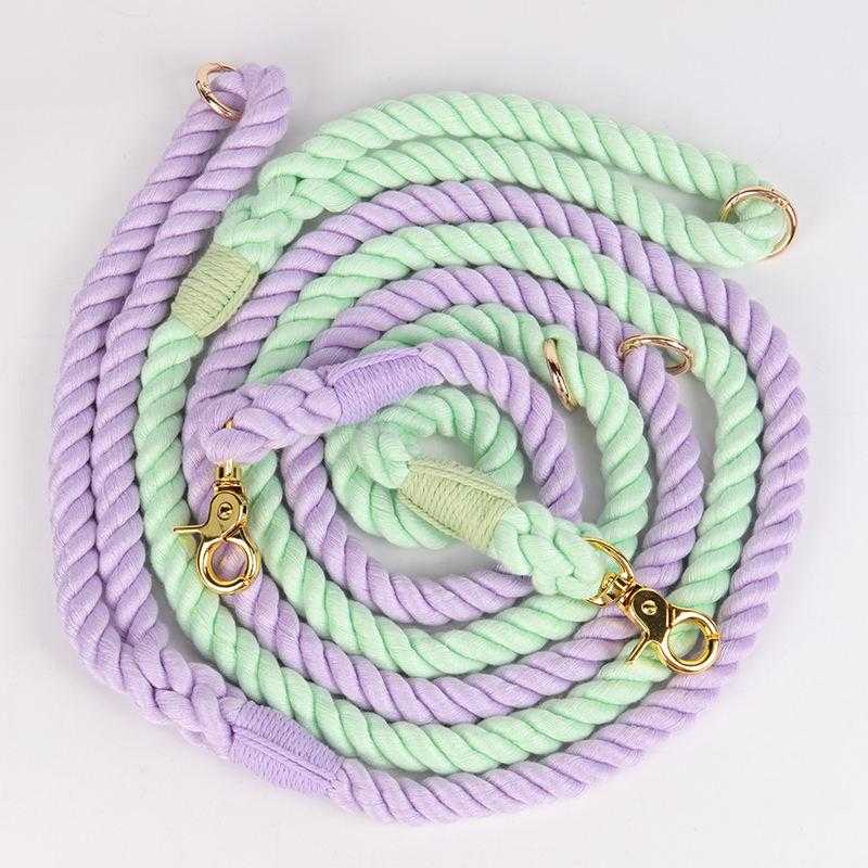 Durable High Quality Luxury Styles 6 In 1 Adjustable Hands Free Cotton Rope Pet Products Dog Lead Leash