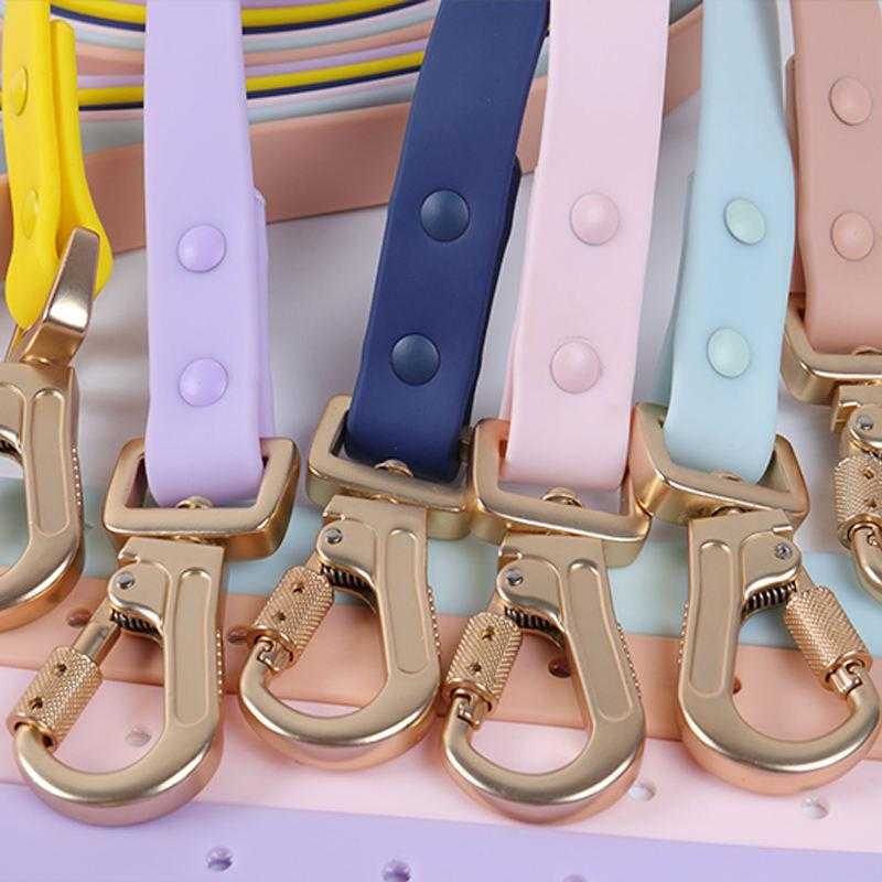 Pvc Coated Webbing Strap Manufacturers Adjustable Custom Pink Plain Luxury Dog Cat Collar And Leash Set