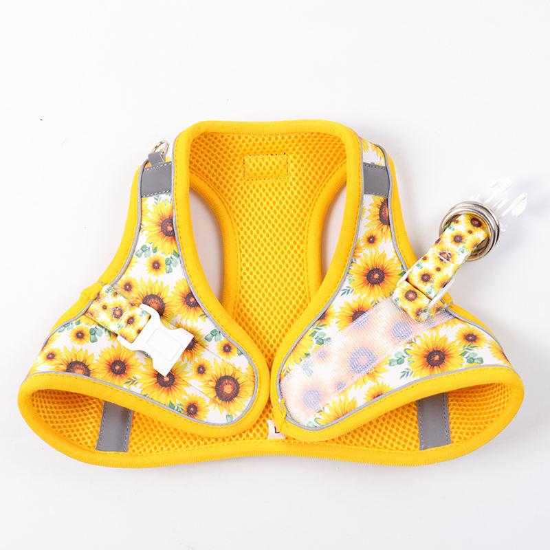 Wholesale Custom Modern Dog Leash Polyester Sunflower Pattern Dog Leash Strap Luxury