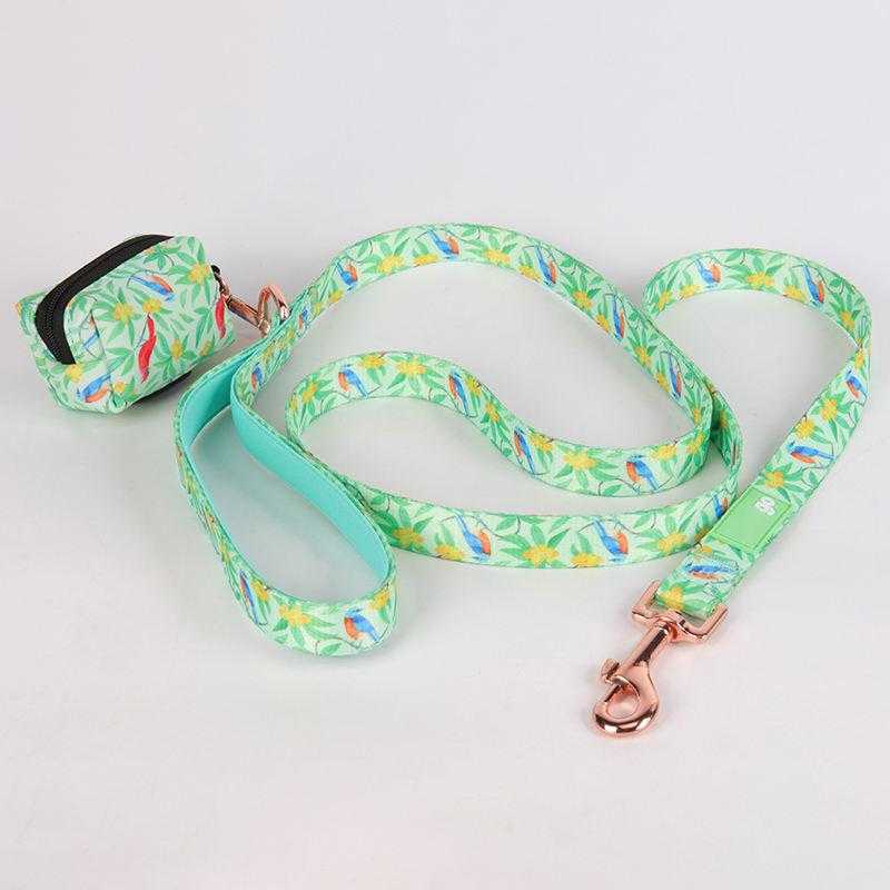 Wholesale Custom Modern Dog Leash Polyester Sunflower Pattern Dog Leash Strap Luxury