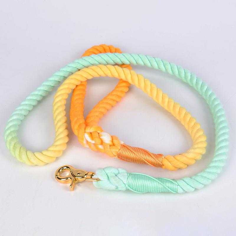 Multi Color Solid Nautical Hand-made Luxury Cotton Rope Leash Lead In Many Kind Of Accessories