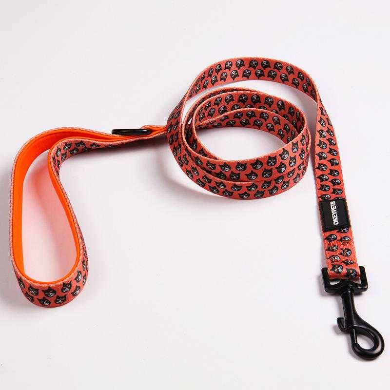 Personalized Outdoor Pet Supply Custom Pattern Absorbing Soft Padded Neoprene Dog Walking Leash