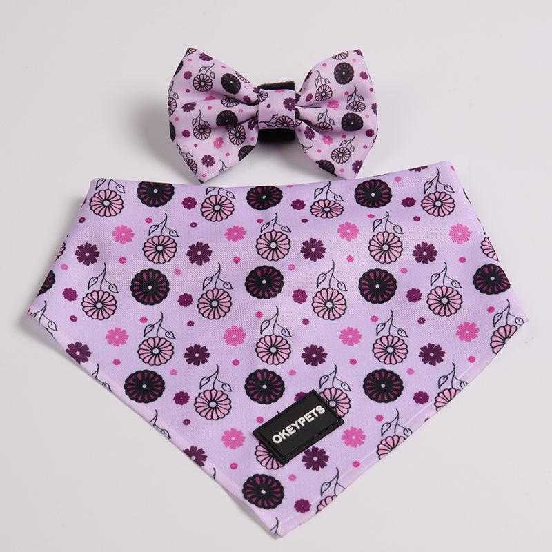 New Custom Breathable Polyester Dog Bandana Print Pet Gift Accessory Bandana Scarf With Logo