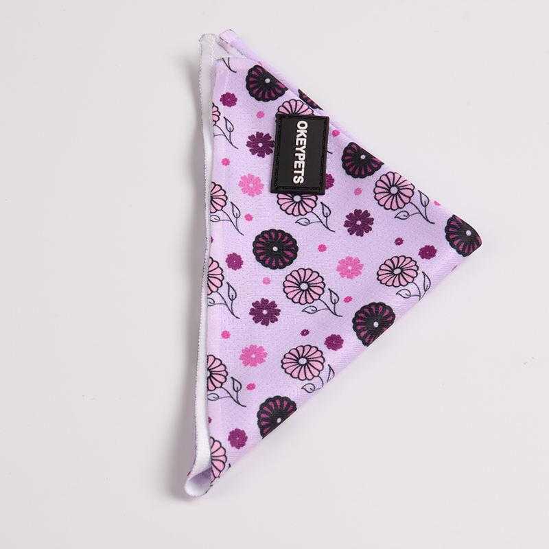 New Custom Breathable Polyester Dog Bandana Print Pet Gift Accessory Bandana Scarf With Logo