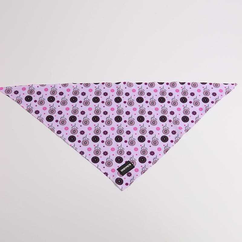 Custom 2 Sizes Polyester Dog Bandana Pattern Pet Birthday Decoration Cute Adopted Bandana With Logo