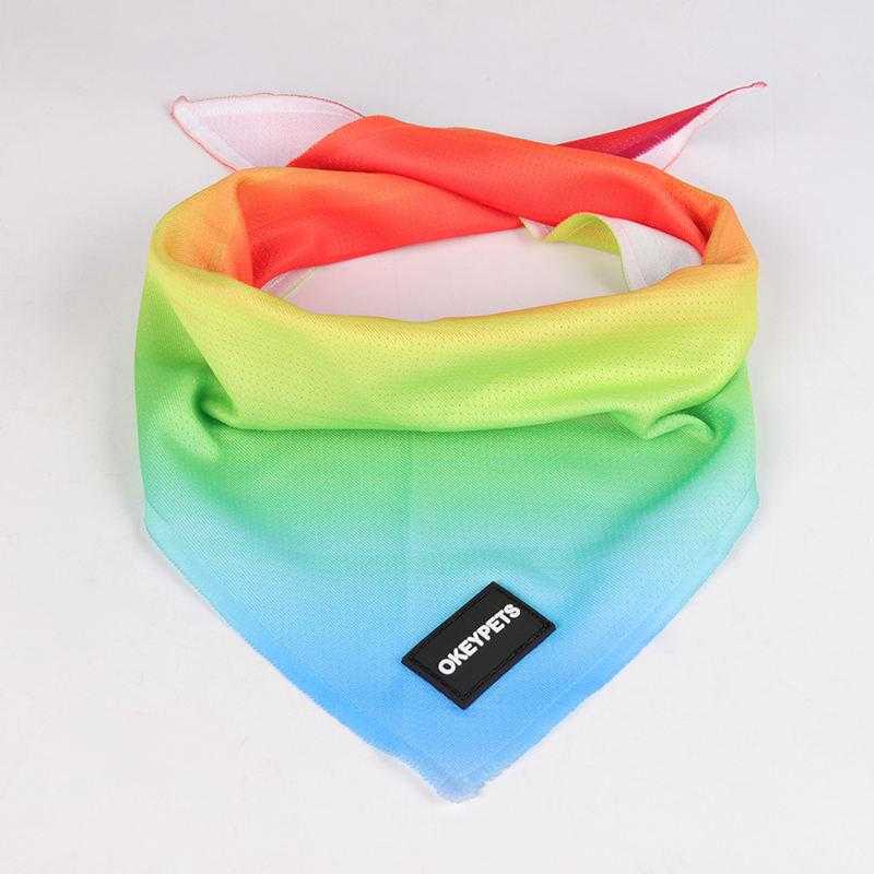 2022 Custom Logo Printing Colorful Pattern Dog Scarf Bandana Bib Pet Triangle Scarf