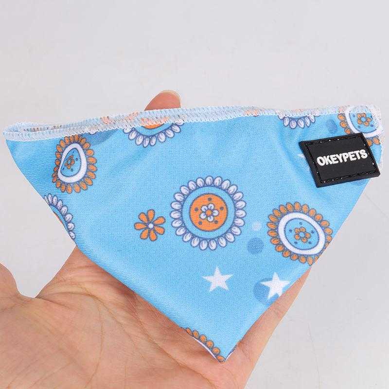 2022 Custom Logo Printing Colorful Pattern Dog Scarf Bandana Bib Pet Triangle Scarf