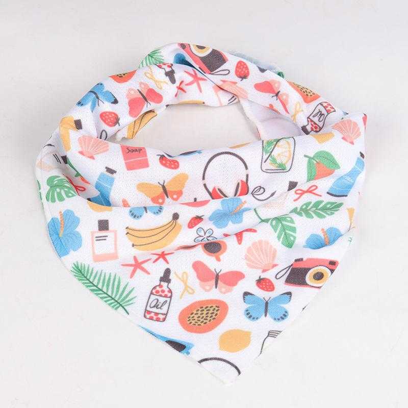 2022 Custom Logo Printing Colorful Pattern Dog Scarf Bandana Bib Pet Triangle Scarf