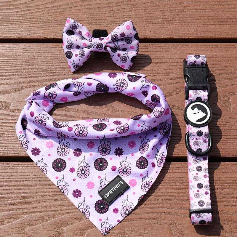 Custom Design Pet Bandana Tie Die Solid Colors Soft Cooling Dog Scarf Bandana