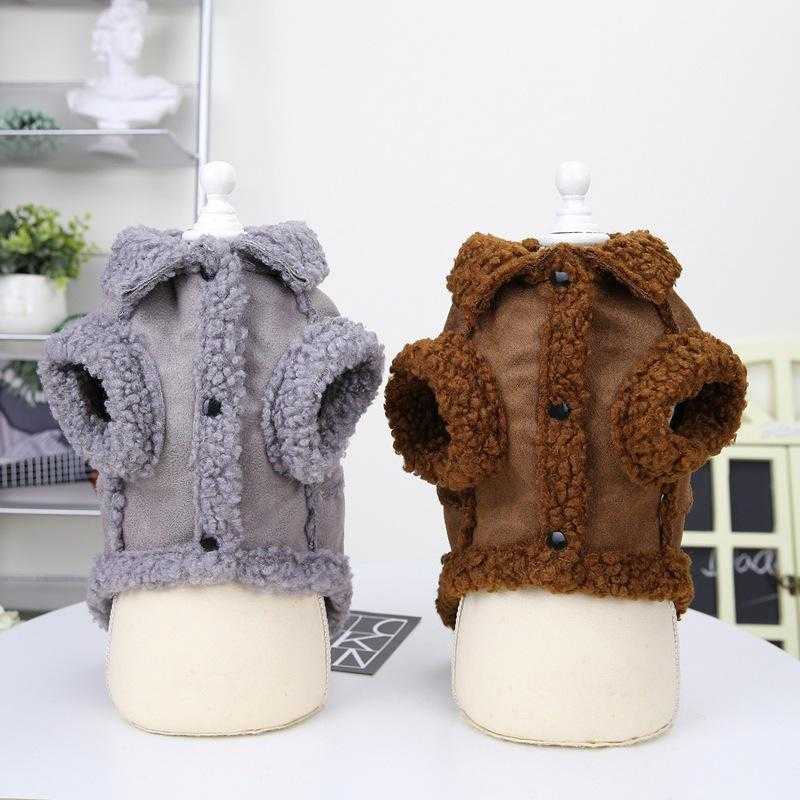 New Style Plush Fancy Dog Clothes Wholesale Warm Winter Dog Coat