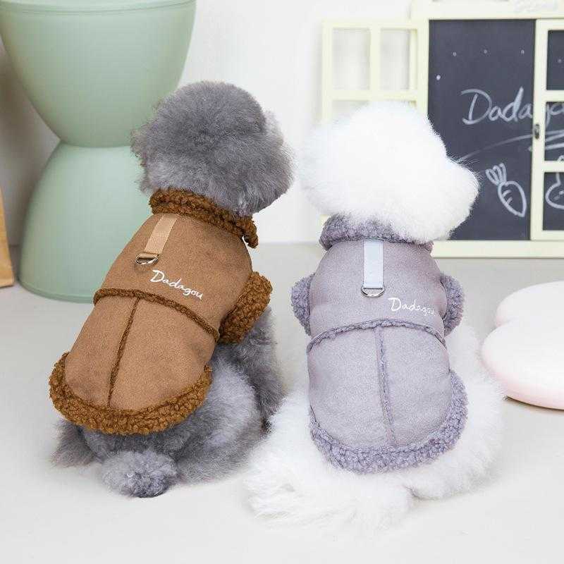 New Style Plush Fancy Dog Clothes Wholesale Warm Winter Dog Coat