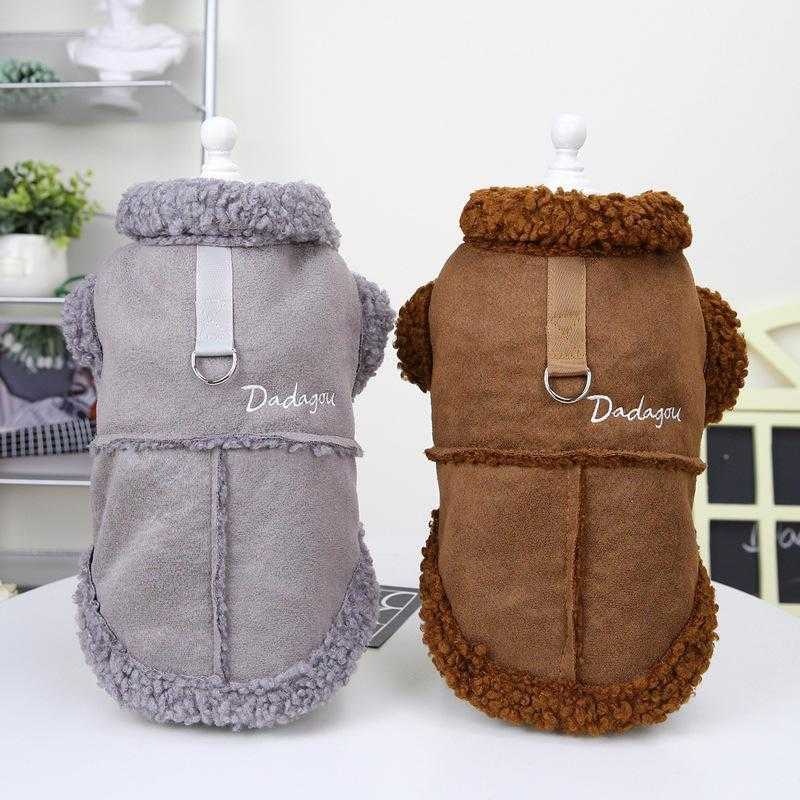 New Style Plush Fancy Dog Clothes Wholesale Warm Winter Dog Coat