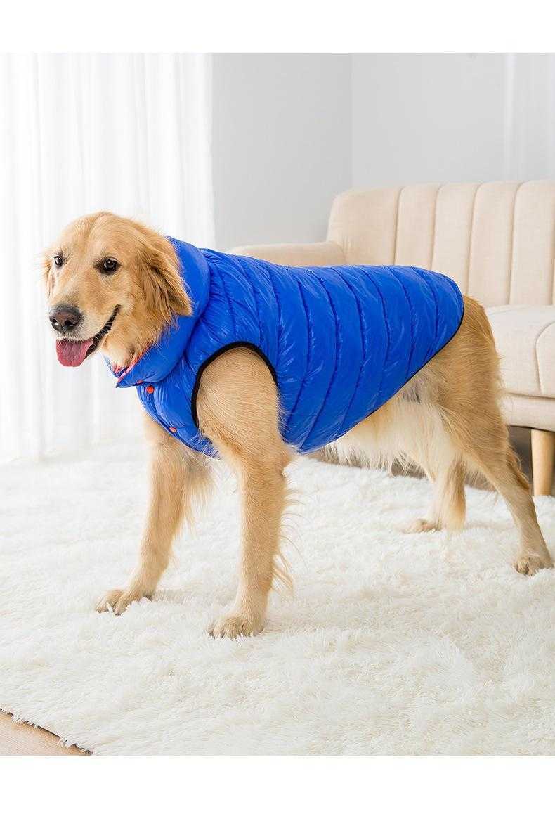 New Arrival High Quality Winter Warm Dog Clothes Reversible Comfortable Dog Vest Large Dog Winter Clothes