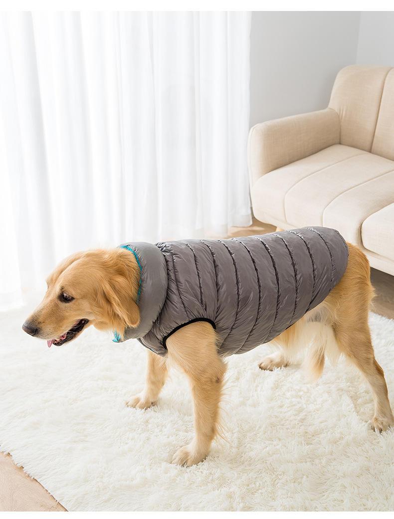New Arrival High Quality Winter Warm Dog Clothes Reversible Comfortable Dog Vest Large Dog Winter Clothes