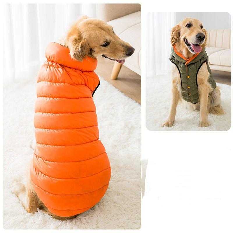 New Arrival High Quality Winter Warm Dog Clothes Reversible Comfortable Dog Vest Large Dog Winter Clothes