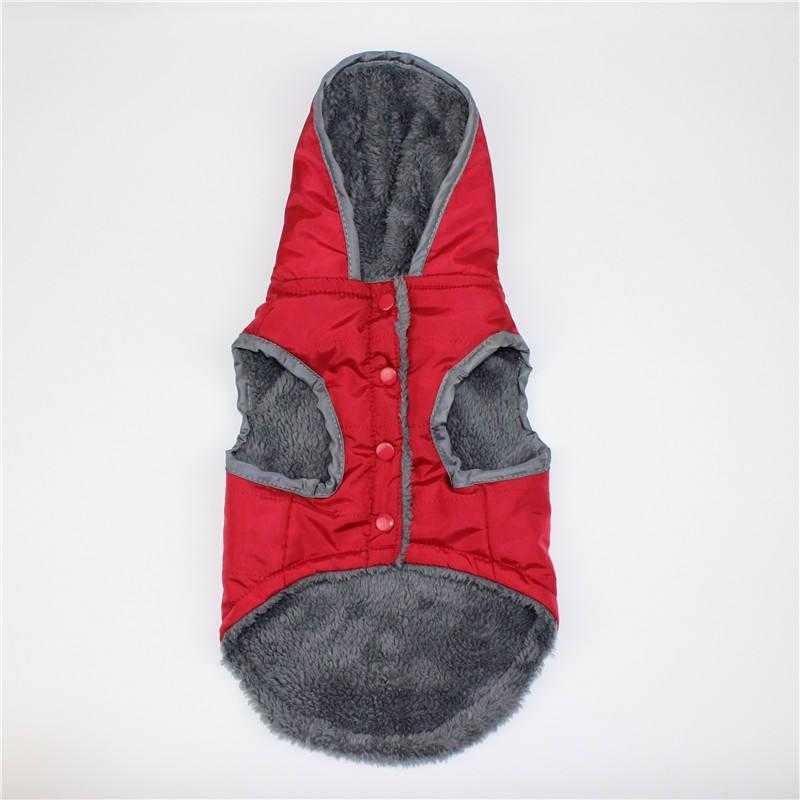 Wholesale Autumn Winter Warm Pet Jacket Hooded Vest Quilted Padded Fleece Dog Clothes